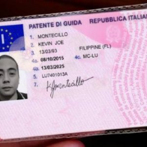 Cumpărați permisul de conducere italian înregistrat prețul online