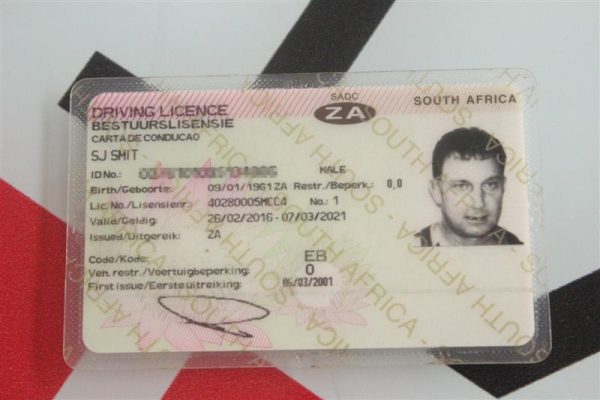 Buy South African Drivers License Online