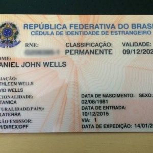 Comprar en línea la tarjeta de residencia permanente en Brasil (CÉDULA DE IDENTIDADE DE ESTRANGEIRO)