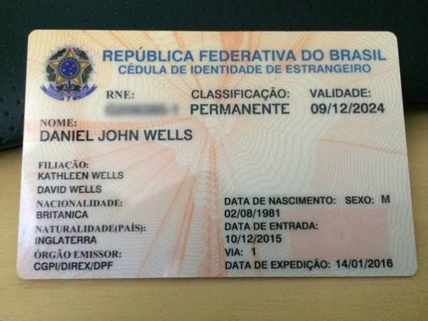 Comprar en línea la tarjeta de residencia permanente en Brasil (CÉDULA DE IDENTIDADE DE ESTRANGEIRO)