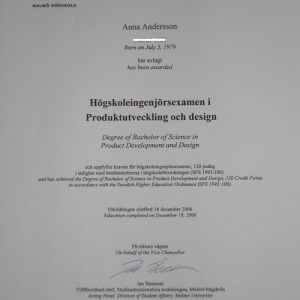 Buy Swedish Degree Certificate Online (Examensbevis) for University Engineer